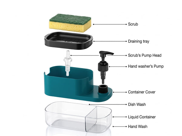 3 in 1 Soap Dispenser for Kitchen Dishwasher